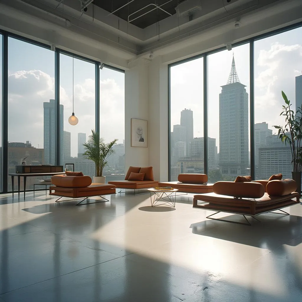 Oficina moderna de Capellines con vista a la ciudad